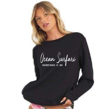 Ladies SCB Cloud Fleece Crewneck Black