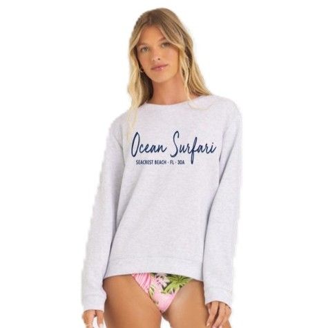 Ladies SCB Cloud Fleece Crewneck Spring Grey