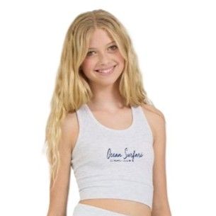 OS USVI Kids Cloud Fleece Racerback Tank - Spring Grey