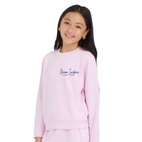 OS USVI Kids Cloud Fleece Crew - Paradise Pink