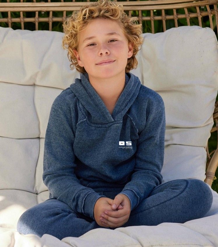 OS USVI Kids Burnout Pullover Hoodie - Deep Navy