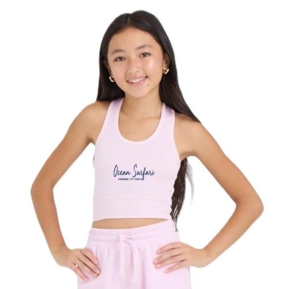 OS PCB Kids Cloud Fleece Racerback Tank - Paradise Pink