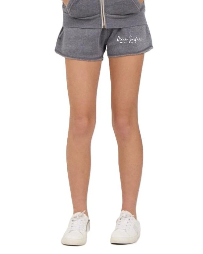 O/S SCB Toddler Burnout Fleece Shorts - Steel Grey