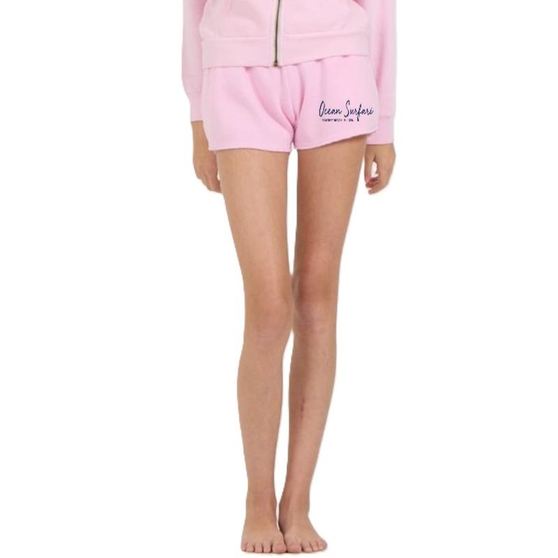 O/S SCB Toddler Burnout Fleece Shorts - Palm Pink