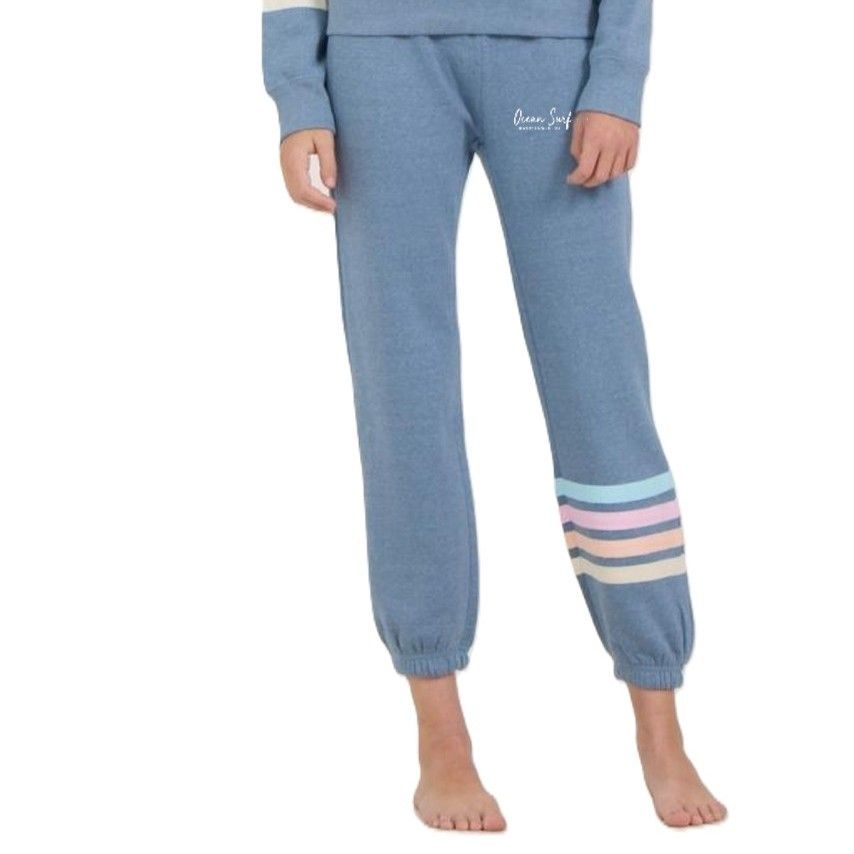 O/S SCB Kids HTR Fleece Jogger w/Twill Tape - Denim