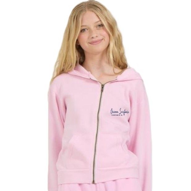 O/S SCB Toddler Burnout F/Z Hoodie - Palm Pink