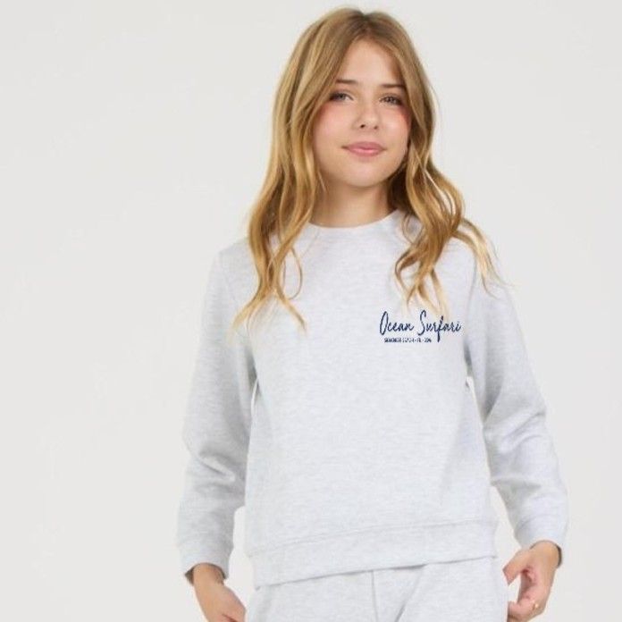 O/S SCB Kids Cloud Fleece Crew - Spring Grey