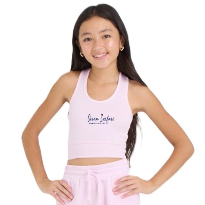 O/S SCB Kids Cloud Fleece Racerback Tank - Paradise Pink