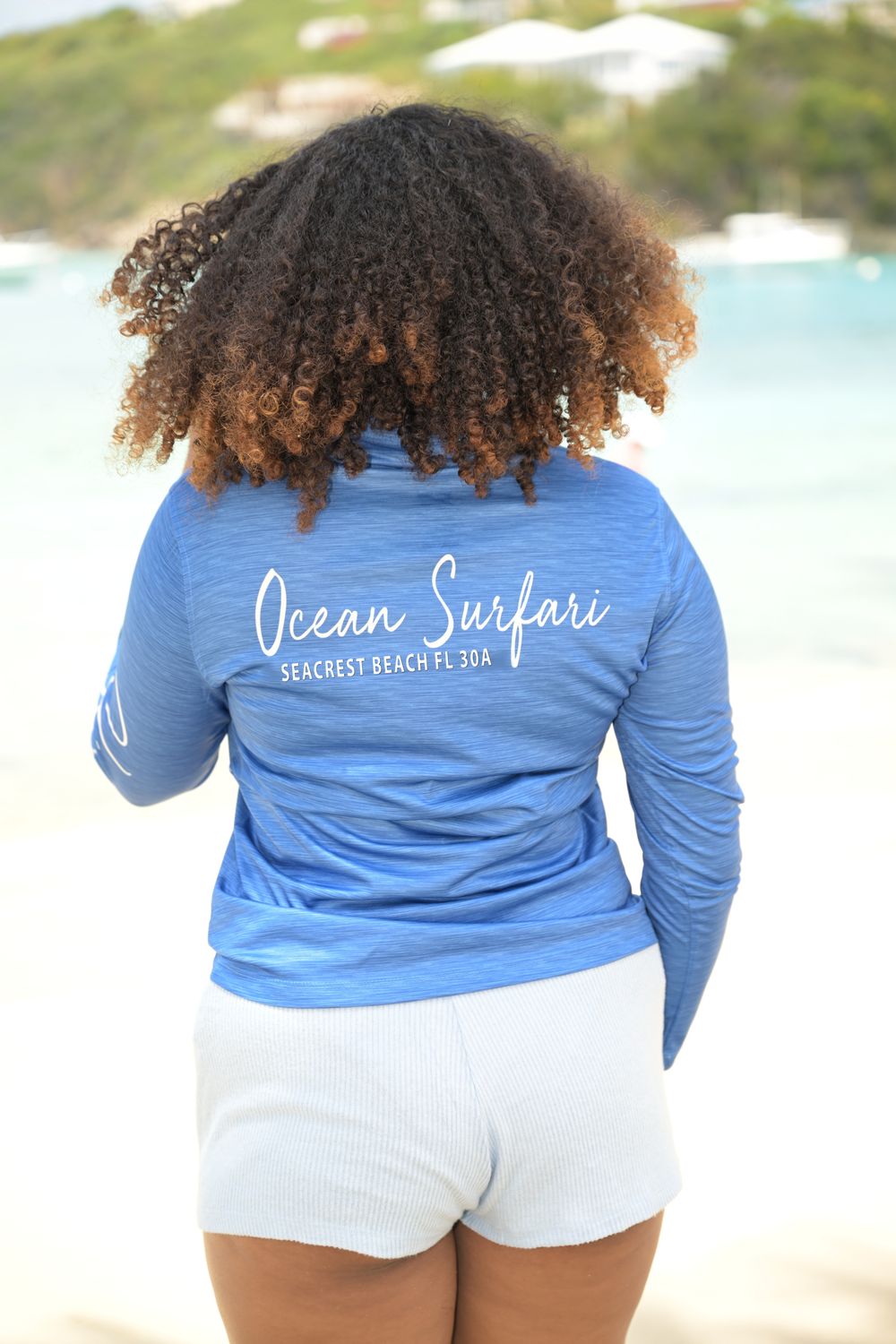 OS SCB SPF 50+ Perf 1/4 Zip  Lad LS HRoyal SB