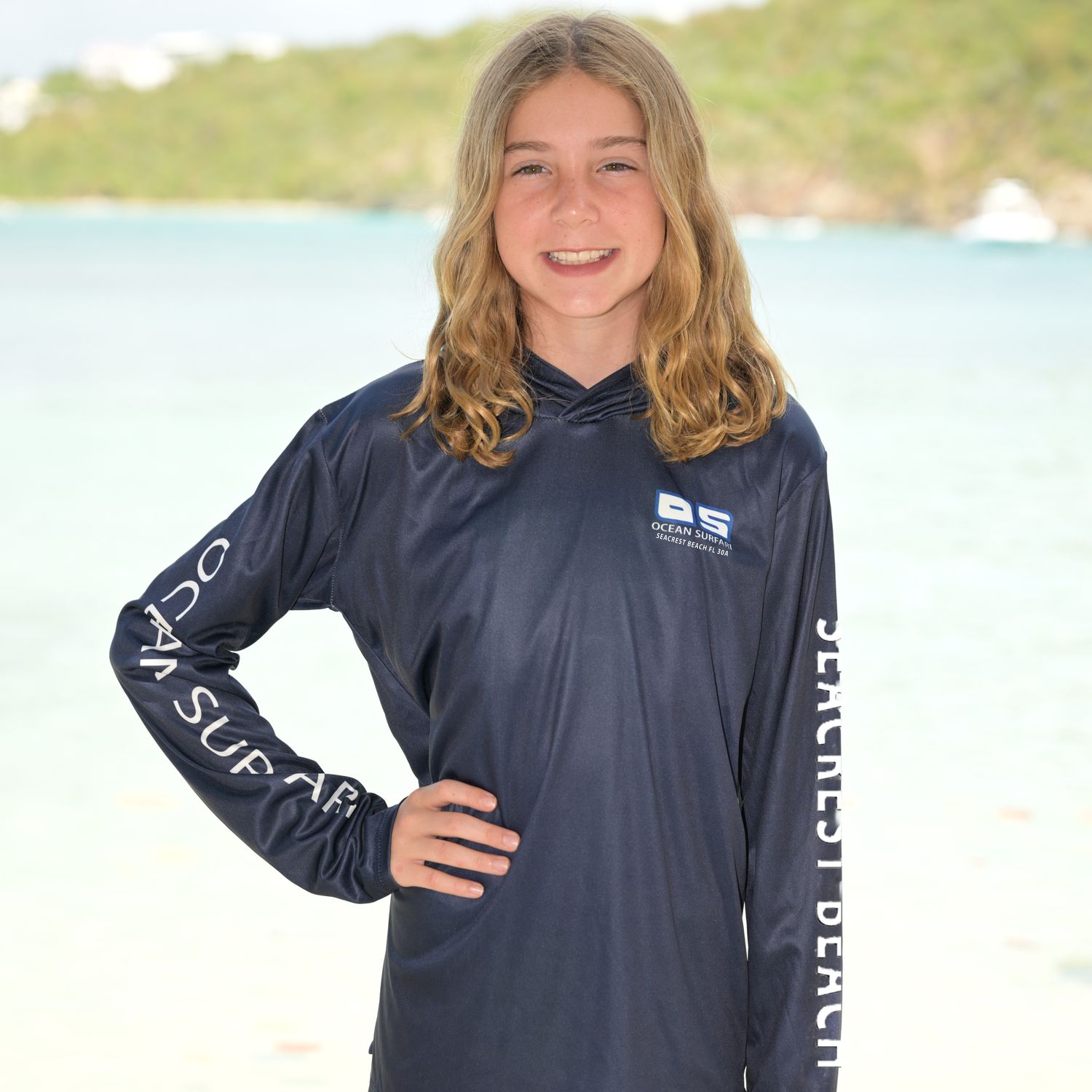 OS SCB PF 50+ Perf Youth Hoodie Navy SB