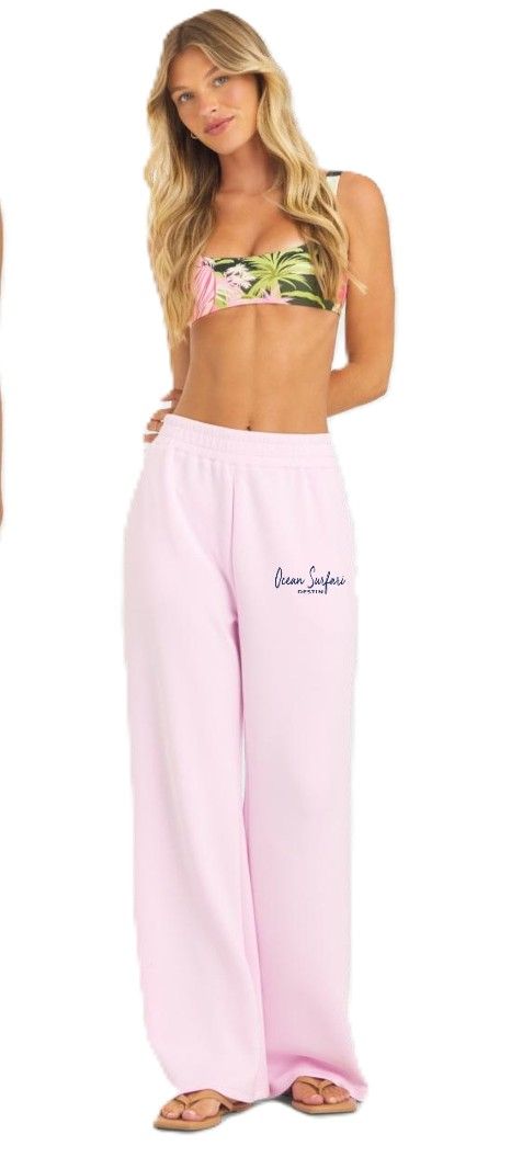 Ladies Destin Cloud Fleece Pant Paradise Pink