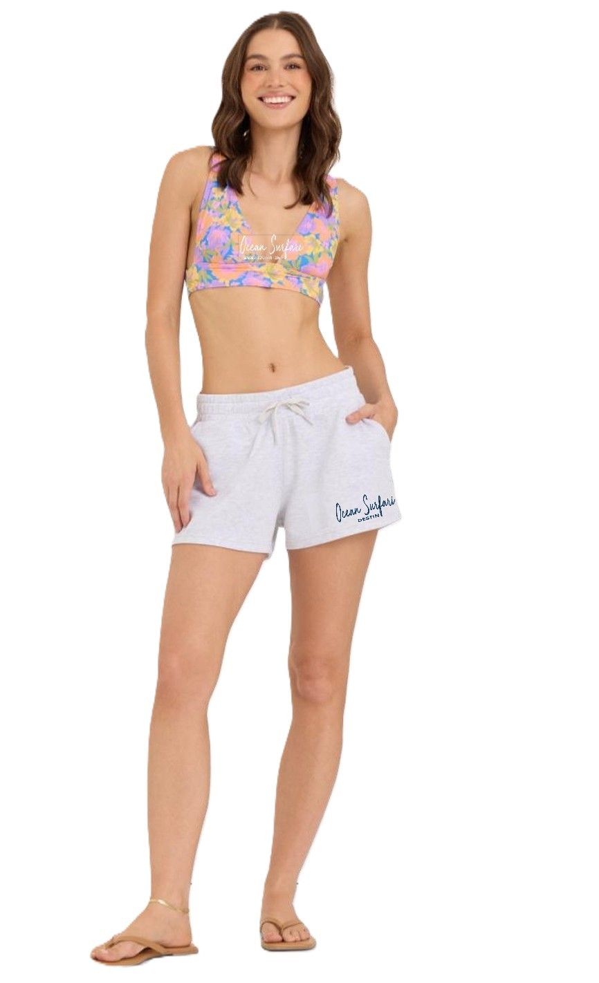 Ladies Destin Cloud Fleece Shorts - Spring Grey