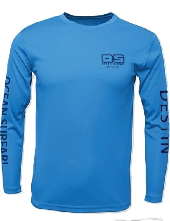 O/S DESTIN SPF 50+ Perf Men's LS Col Blue