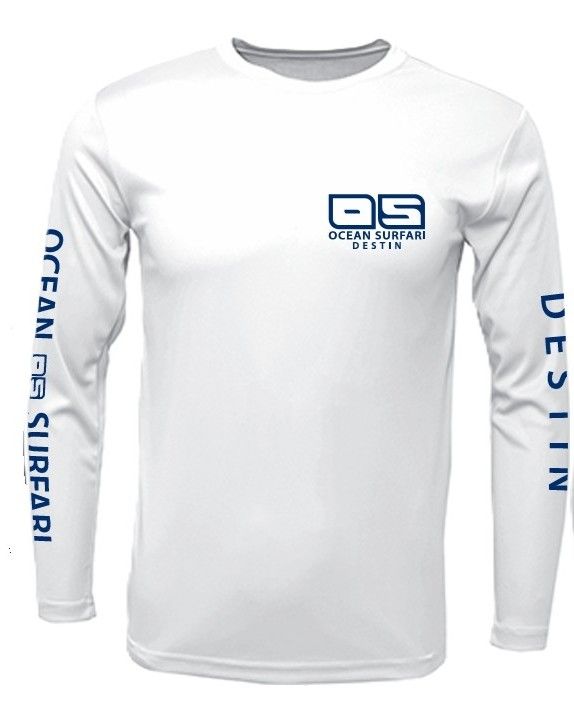 O/S DESTIN SPF 50+ Perf Men's LS White