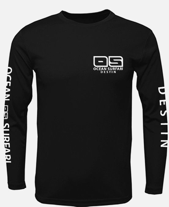 O/S DESTIN SPF 50+ Perf Men's LS Black