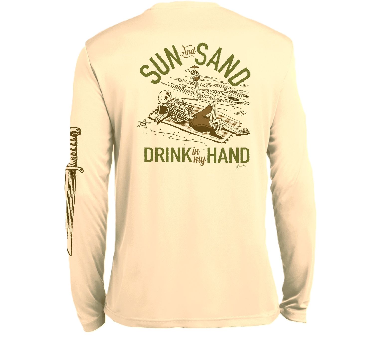 O/S Destin SPF 50+ Perf Men's LS Sun &amp; Sand