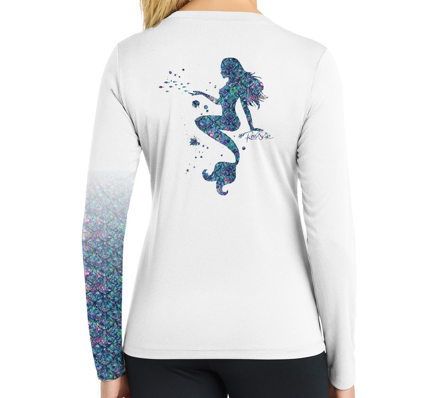 O/S DESTIN SPF 50+ Performance Lad LS Mermaid Sequin
