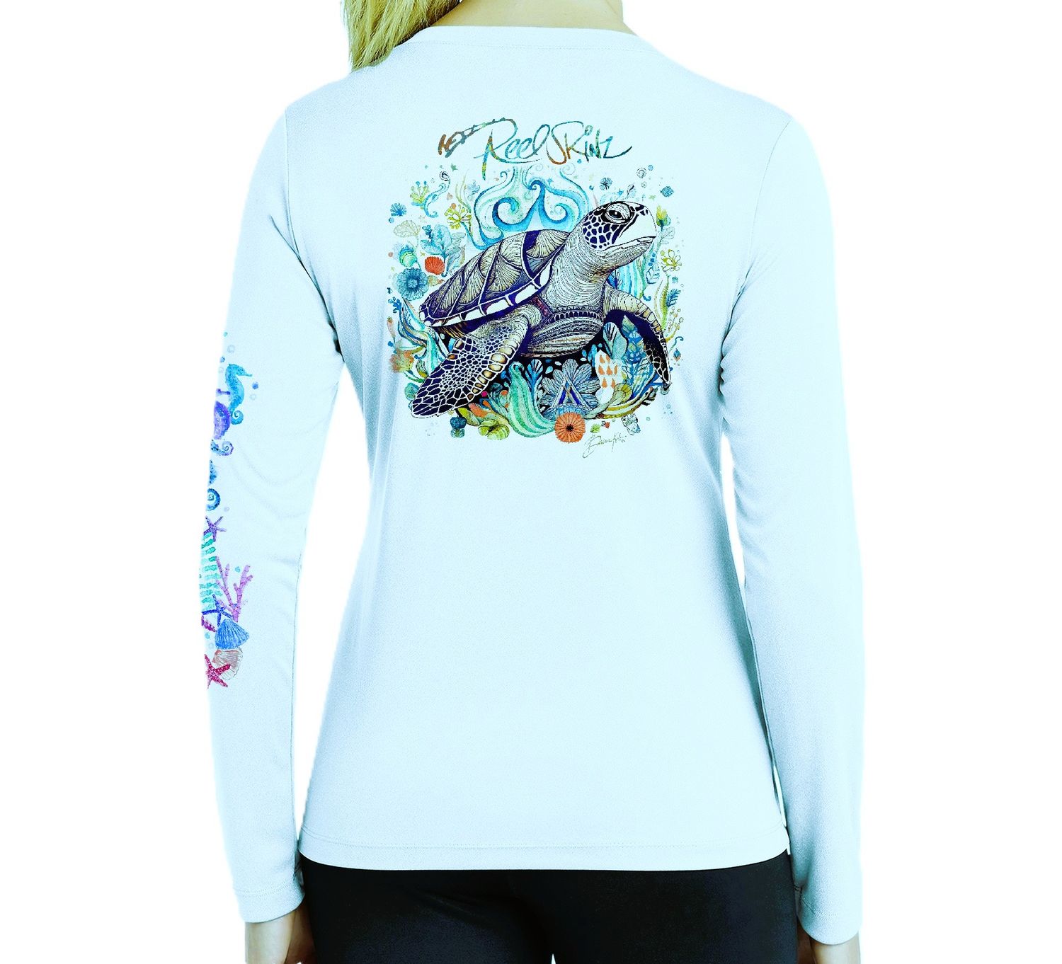 O/S Destin SPF 50+ Performance Lad LS Mystic Turtle Ice