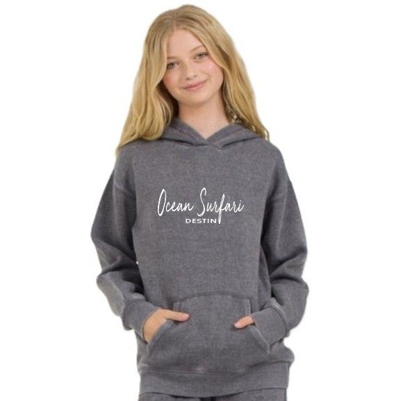 OS DESTIN Toddler Burnout P/O Hoodie - Steel Grey