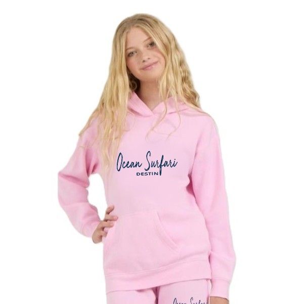 OS DESTIN Toddler Burnout P/O Hoodie - Palm Pink