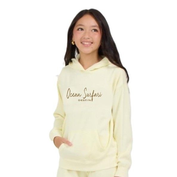 OS DESTIN Toddler Burnout P/O Hoodie - Sunshine Yellow