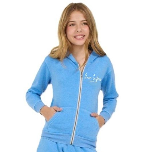 OS DESTIN Toddler Burnout F/Z Hoodie - Capri Blue
