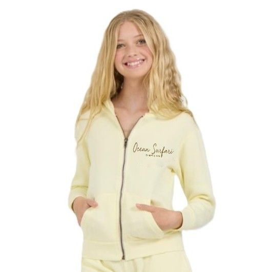 O/S DESTIN Toddler Burnout F/Z Hoodie - Sunshine Yellow