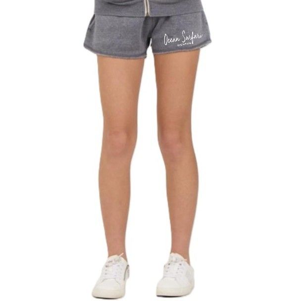 O/S DESTIN Toddler Burnout Fleece Shorts - Steel Grey