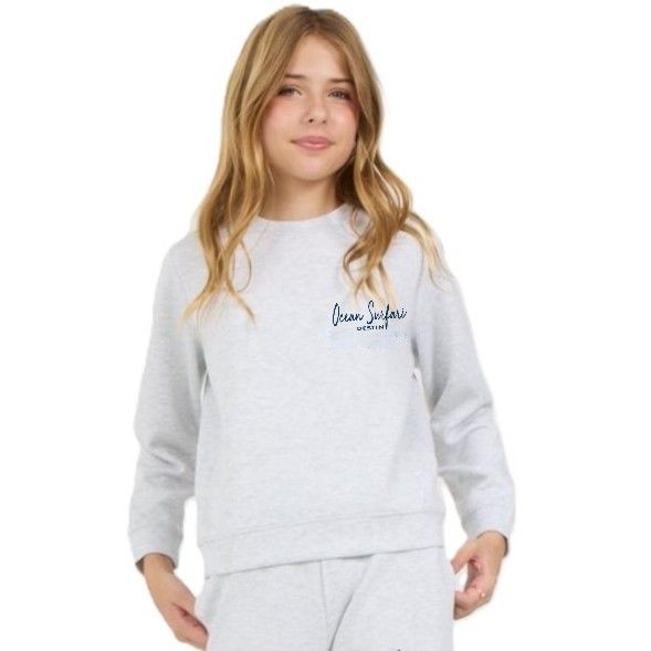 O/S DESTIN Kids Cloud Fleece Crew - Spring Grey