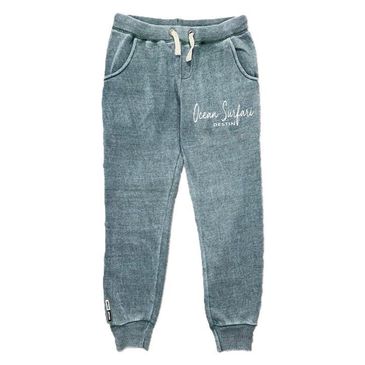 O/S DESTIN Kids Cuff Bottom Sweatpants - Dark Sage