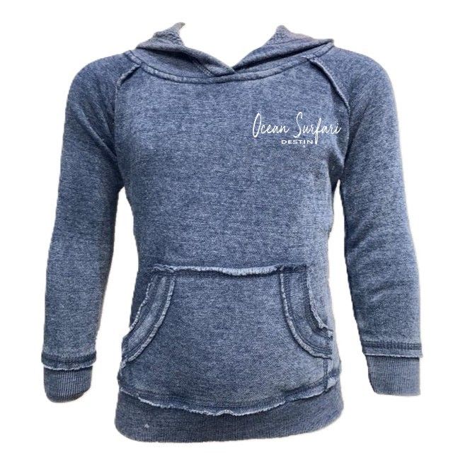 O/S DESTIN Kids Burnout Pullover Hoodie - Deep Navy