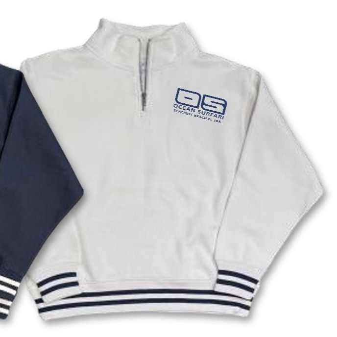 OS SCB Men's College 1/4 Zip - White
