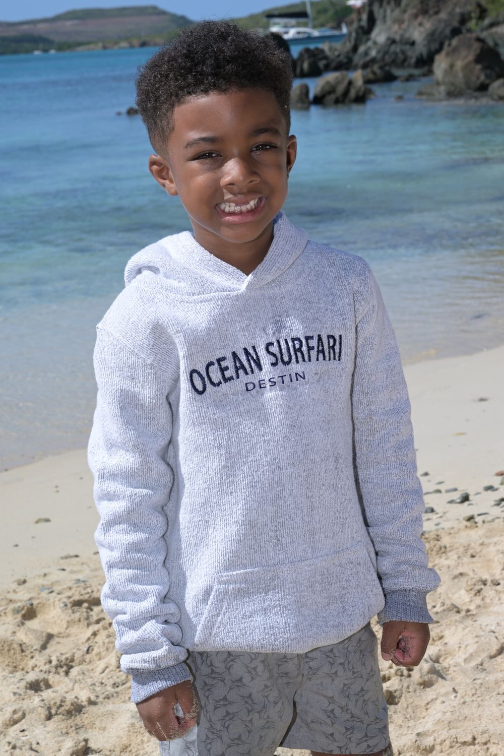 O/S DESTIN PO Kid's Hoodie Salt &amp; Pepper