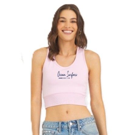 Ladies PCB Cloud Fleece Racer Tank Paradise Pink