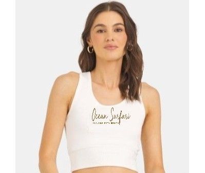 Ladies PCB Cloud Fleece Racer Tank Bright Ivory