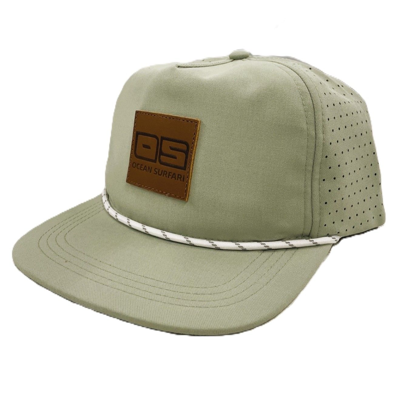 OS Laser Cut Mesh Flat Bill Cap, Color: Mint
