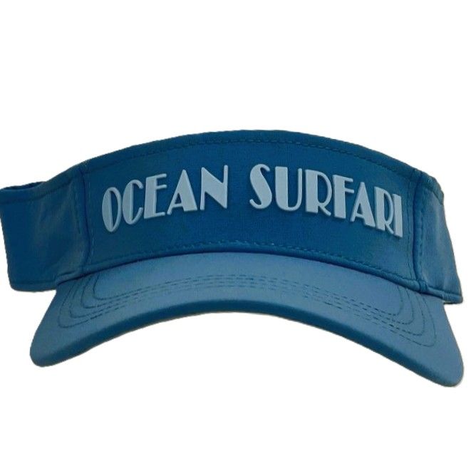 OS Laser Cut Visor w/Rubber Patch, Color: Lt Blue
