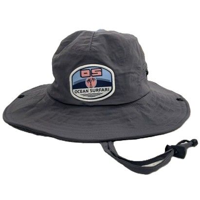 O/S Bucket Hat w/Patch, Color: Palm - Grey