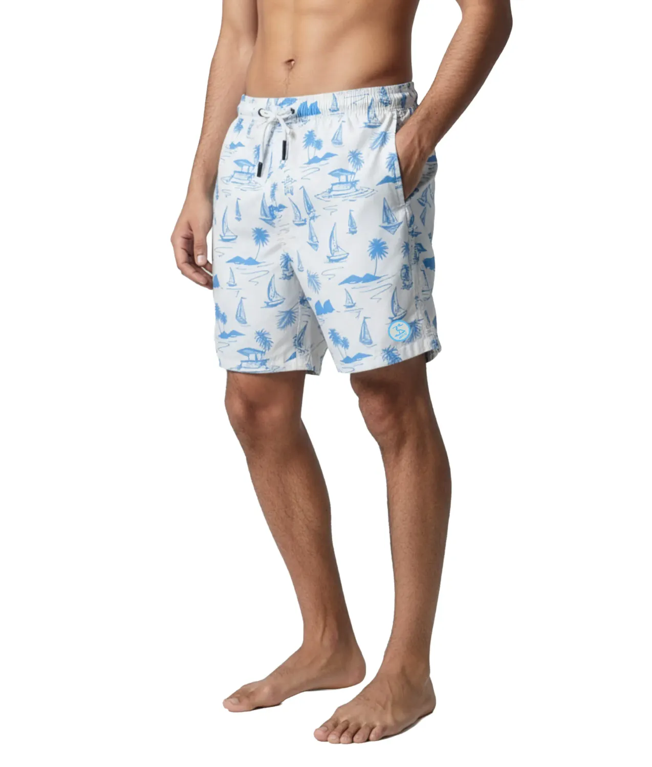 Uzzi Stretch Swim Short Boat - White