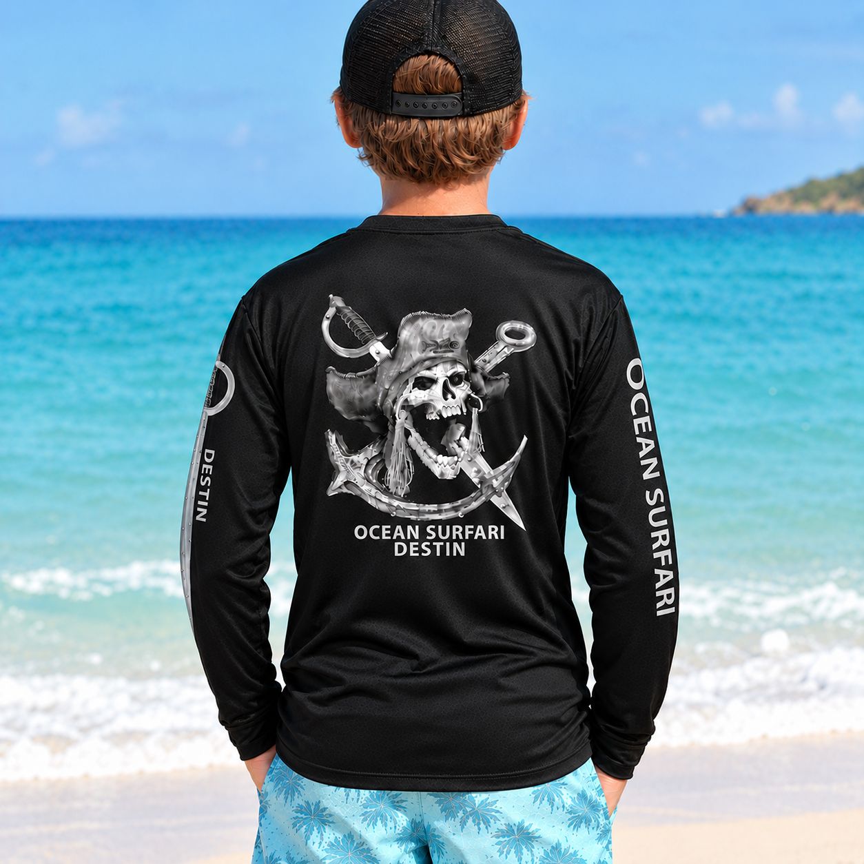 OS Destin SPF 50+ Perf Youth LS Barnacle Bill