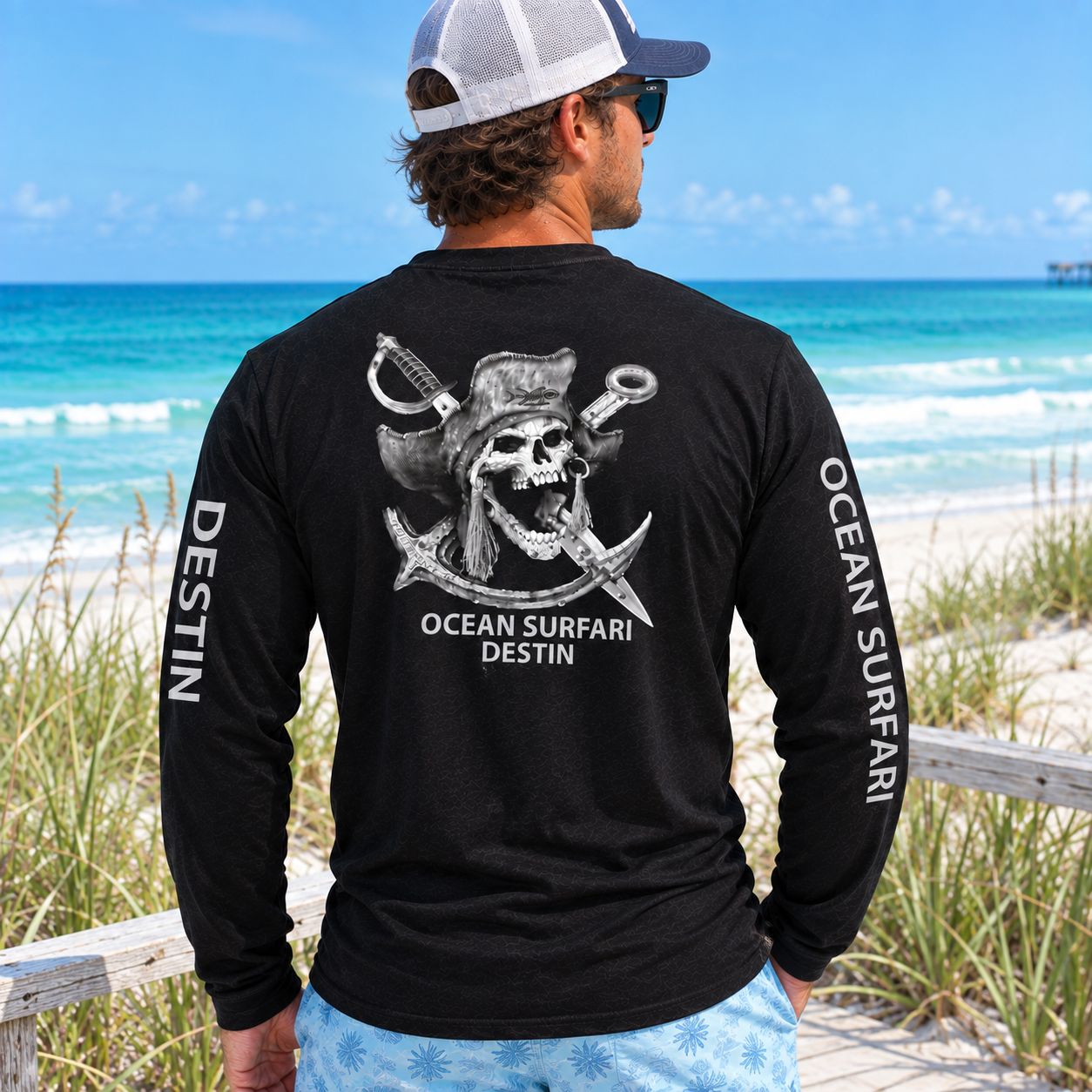 OS Destin SPF 50+ Perf Men's LS Barnacle Bill