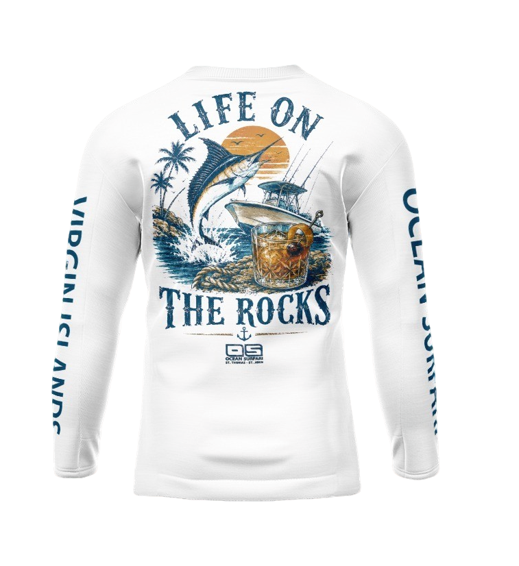 OS USVI SPF 50+ Perf Men's LS On The Rocks SB