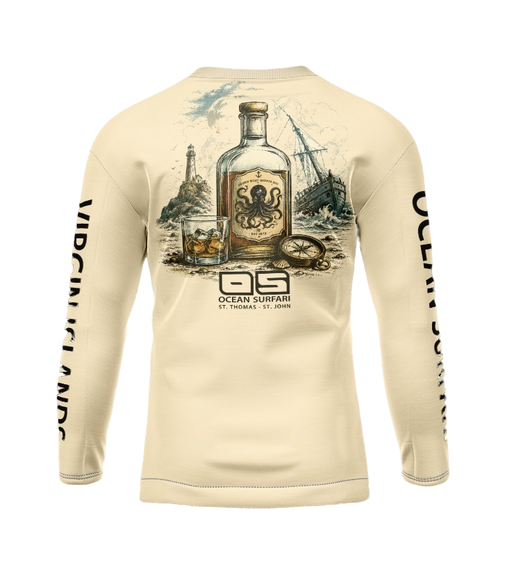 OS USVI SPF 50+ Perf Men's LS Rum Octopus SB
