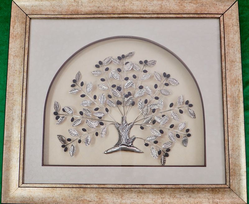 Muurkunst silver frame