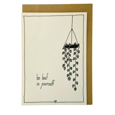 Be leaf in yourself, kaartje Emma Nieke