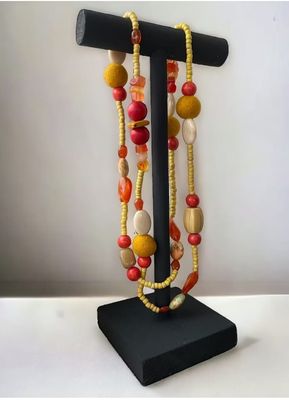 lange ketting rood - geel