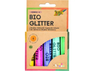 Bioglitter Rainbow | FOLIA |  5 stuks 7gr 5 kleuren