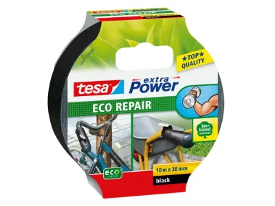 Tesa Reparatietape extra Power Eco 38mmx10m zwart Tesa Reparatietape extra Power Eco 38mmx10m zwart