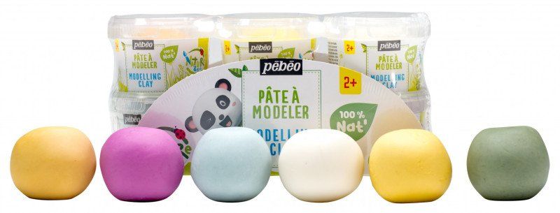 Knutselpakket voor kinderen vanaf 2 jaar | Pebeo 100% Natuurlijke Boetseerklei