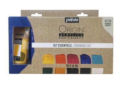 Acrylverf set | Pebeo 'essentials' set 10 x 60 ml Acrylverf set | Pebeo 'essentials' set 10 x 60 ml